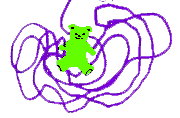 A green baby colorbear
